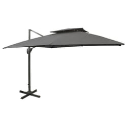 vidaXL Cantilever Umbrella with Double Top Garden Sunshade Outdoor Parasol - anthracite, 300 x 300 cm