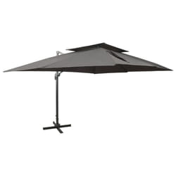 vidaXL Cantilever Umbrella with Double Top Garden Sunshade Outdoor Parasol - anthracite, 300 x 400 cm