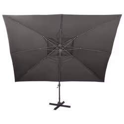 vidaXL Cantilever Umbrella with Double Top Garden Sunshade Outdoor Parasol - anthracite, 300 x 400 cm