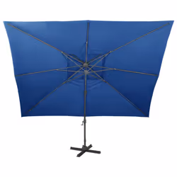 vidaXL Cantilever Garden Parasol with Double Top Outdoor Umbrella Azure Blue - Additional view 9