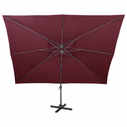 vidaXL Cantilever Umbrella with Double Top Garden Sunshade Outdoor Parasol - bordeaux red, 300 x 400 cm