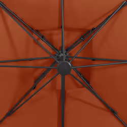 vidaXL Cantilever Garden Parasol with Double Top Outdoor Umbrella Terracotta - Additional view 7