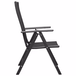 VidaXL 313105 outdoor chair Terrace Aluminium, Polyrattan Black - Additional view 4