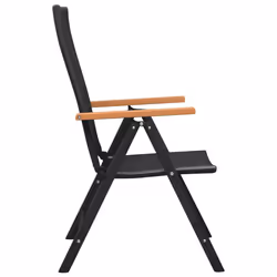 VidaXL 313106 outdoor chair Terrace Aluminium, Polyrattan Black - Additional view 4