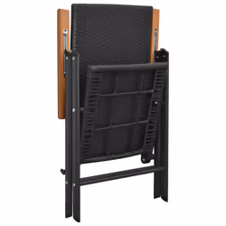 VidaXL 313106 outdoor chair Terrace Aluminium, Polyrattan Black - Additional view 5
