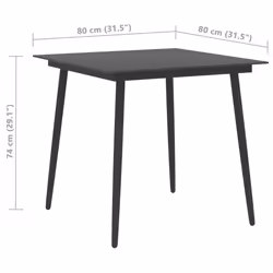 VidaXL 313114 outdoor table Black - Additional view 4