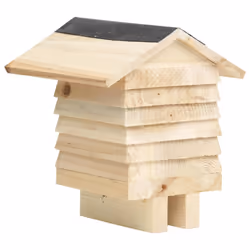 vidaXL Solid Firwood Bee Hotel Garden Wooden Insect House Mason Bee Nest Box - Additional view 4