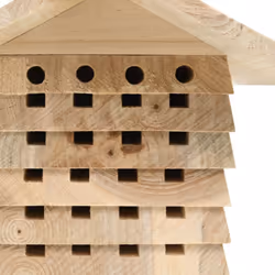 vidaXL Solid Firwood Bee Hotel Garden Wooden Insect House Mason Bee Nest Box - Additional view 6