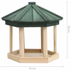 vidaXL Solid Firwood Bird Feeder Octagon Peanut Feeding Station Garden Outdoor - Additional view 5