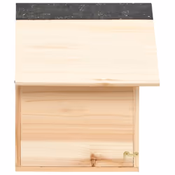 vidaXL Solid Firwood Squirrel House Garden Wooden Holder Peanut Butter Feeder