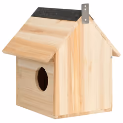 vidaXL Solid Firwood Squirrel House Garden Wooden Holder Peanut Butter Feeder - Additional view 4