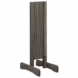 vidaXL Solid Firwood Garden Trellis Fence Grey 120x60 cm Extending Barrier