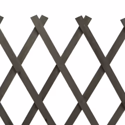 vidaXL Solid Firwood Garden Trellis Fence Grey 120x60 cm Extending Barrier - Additional view 5