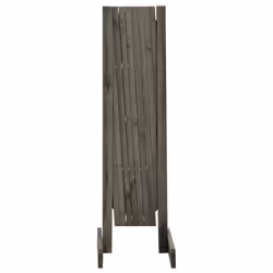vidaXL Solid Firwood Garden Trellis Fence Grey 150x80 cm Extending Barrier