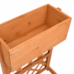 vidaXL Solid Firwood Garden Trellis Planter Orange Flower Raised Bed Box Home
