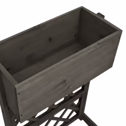 vidaXL Solid Firwood Garden Trellis Planter Grey Flower Raised Bed Box Home