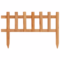 vidaXL 10x Firwood Lawn Edgings 4.4 m Garden Border Panel Fence Barrier Home