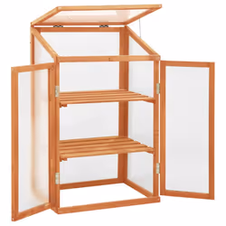 vidaXL Firwood Greenhouse 60x45x100 cm Wooden Cold Frame Garden Planter Home - Additional view 3
