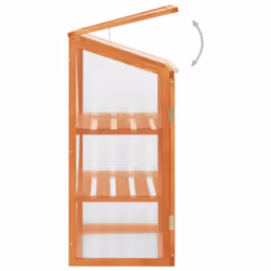 vidaXL Firwood Greenhouse 60x45x100 cm Wooden Cold Frame Garden Planter Home - Additional view 5