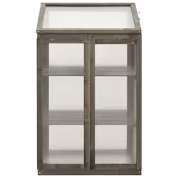 vidaXL Firwood Greenhouse 60x45x100 cm Wooden Cold Frame Garden Planter Home - Additional view 4
