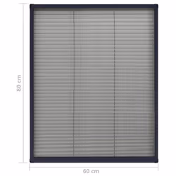 vidaXL Plisse Insect Screen for Windows Aluminium Anthracite 60x80cm Indoor - Additional view 6