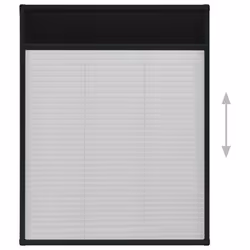 vidaXL Plisse Insect Screen for Windows Aluminium Anthracite 80x100 cm Bug Net - Additional view 4