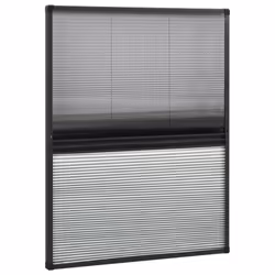 vidaXL Plisse Insect Screen for Windows Aluminium 80x100cm with Shade Indoor