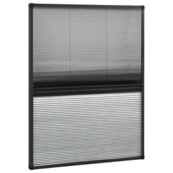 vidaXL Plisse Insect Screen for Windows Aluminium 80x100cm with Shade Indoor