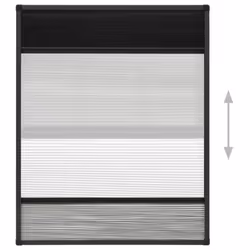 vidaXL Plisse Insect Screen for Windows Aluminium 80x100cm with Shade Indoor - Additional view 4