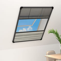 vidaXL Plisse Insect Screen for Windows Aluminium 80x120 cm with Shade Bug Net