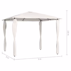 vidaXL Gazebo with Post Covers Cream 160 g/mÂ² Garden Sunshade Shelter Tent - Additional view 3