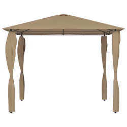 vidaXL Gazebo with Post Covers Taupe 160 g/mÂ² Garden Sunshade Shelter Tent - Additional view 2