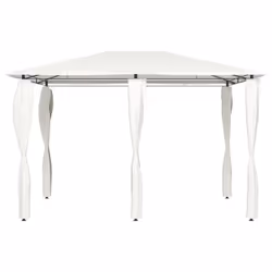 vidaXL Gazebo with Post Covers Cream 160 g/mÂ² Shelter Garden Pavilion Tent - Additional view 2