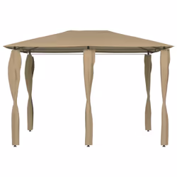 vidaXL Gazebo with Post Covers Taupe 160 g/mÂ² Shelter Garden Pavilion Tent - Additional view 2