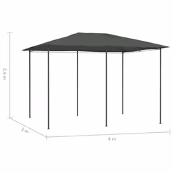 vidaXL Gazebo Anthracite 160 g/mÂ² Canopy Shelter Garden Pavilion Sunshade - Additional view 3