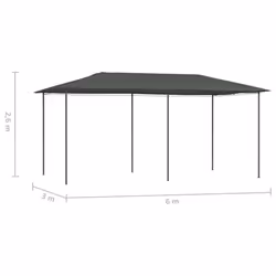 vidaXL Gazebo Anthracite 160 g/mÂ² Canopy Shelter Garden Pavilion Sunshade Tent - Additional view 3