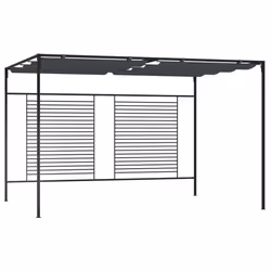 vidaXL Gazebo with Retractable Roof Anthracite 180 g/mÂ² Outdoor Canopy Gazebo