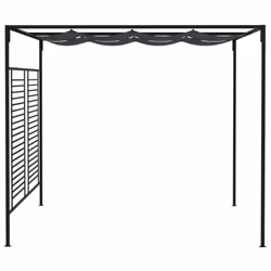 vidaXL Gazebo with Retractable Roof Anthracite 180 g/mÂ² Outdoor Canopy Gazebo