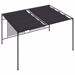 vidaXL Gazebo with Retractable Roof Anthracite 180 g/mÂ² Outdoor Canopy Gazebo - Additional view 4