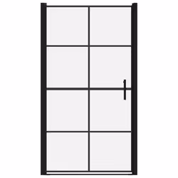 Shower Doors Tempered Glass 100x178 cm Black - Additional view 2