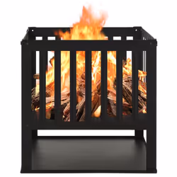 vidaXL Fire Pit Steel Fireplace Patio Heater Garden Furnace Outdoor Basket