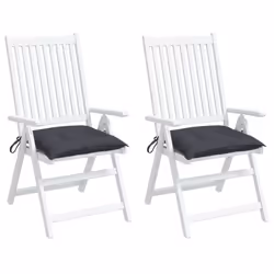 vidaXL Chair Cushions 2 pcs Anthracite 15.7""x15.7""x2.8"" Fabric