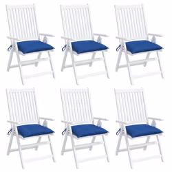 vidaXL Chair Cushions 6 pcs Blue 15.7""x15.7""x2.8"" Fabric