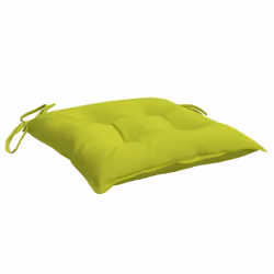 vidaXL Outdoor Chair Cushions in Bright Green - 4 pcs Set of 15.7x15.7x2.8, 100% Polyester Oxford Fabric, PP Hollow Fiber Fil ...