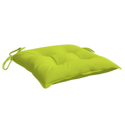 vidaXL Outdoor Chair Cushions in Bright Green - 4 pcs Set of 15.7x15.7x2.8, 100% Polyester Oxford Fabric, PP Hollow Fiber Filled, Easy-to-Tie, Weat