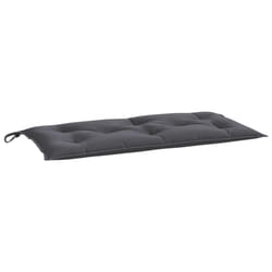 vidaXL Anthracite Garden Bench Cushion - Outdoor Oxford Fabric Seat Cushion with Hollow Fiber Filling - 39.4x19.7x2.8 Bench Accessory
