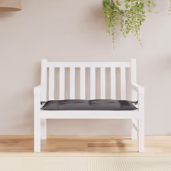 vidaXL Anthracite Garden Bench Cushion - Outdoor Oxford Fabric Seat Cushion with Hollow Fiber Filling - 39.4x19.7x2.8 Bench Accessory