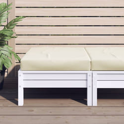 vidaXL Floor Pallet Cushion 23.6""x23.6""x2.4"" Cream Fabric