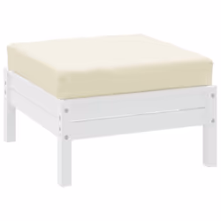 vidaXL Floor Pallet Cushion 23.6""x23.6""x2.4"" Cream Fabric