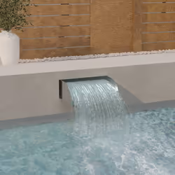 vidaXL Waterfall 45x34x14 cm Stainless Steel 304 Garden Swimming Pool Fountain